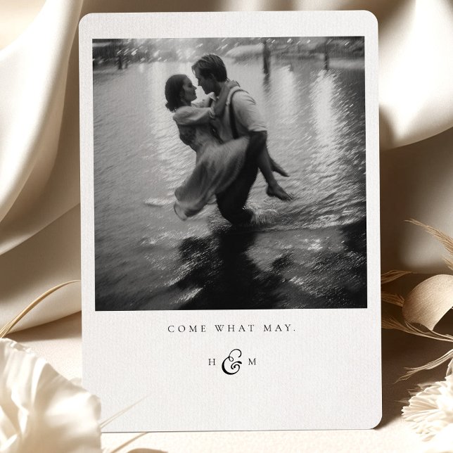 "Kom What May" - fototackkort Inbjudningar (Skapare uppladdad)
