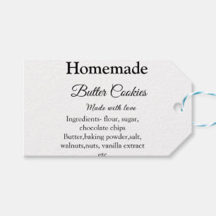 Komakor av Homemade butter cookies gjorda med kärl Presentetikett