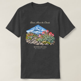 Komakusa Alpina Blomster T-Shirt – Mörk färg