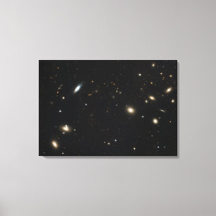 Koman samla i en klunga av galaxer canvastryck