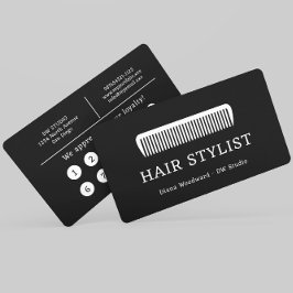 Komb Hair Stylist Hairdresser - platta förmånskort Lojalitetskort