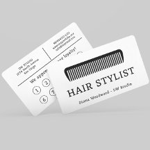 Komb Hair Stylist Hairdresser - platta förmånskort