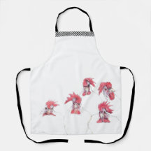 Komb över för kyckleri Svart kapsel Apron