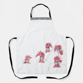 Komb över för kyckleri Svart kapsel Apron