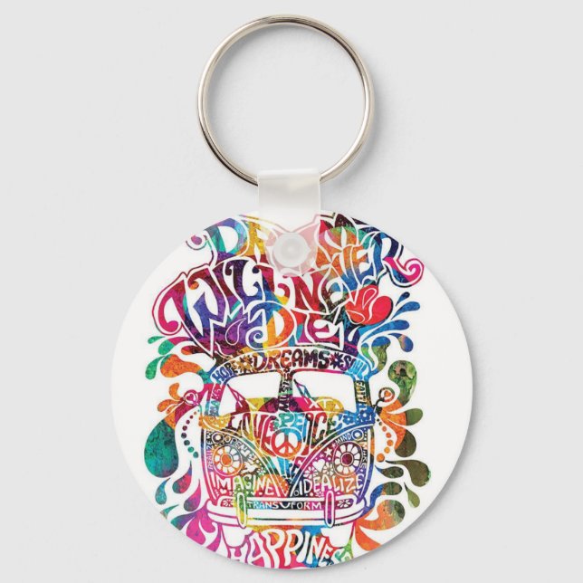 Kombi hippie nyckelring (Framsida)