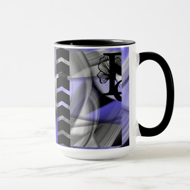 Kombimugg Abstrakt Hemma Trend Lavendel Violett Mugg (Höger)