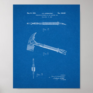Kombination av Fireman's Ax- och Wrecking Verktyg- Poster