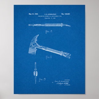 Kombination av Fireman's Ax- och Wrecking Verktyg- Poster