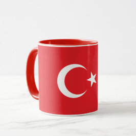 Kombination Mugg i Turkiet Flagga