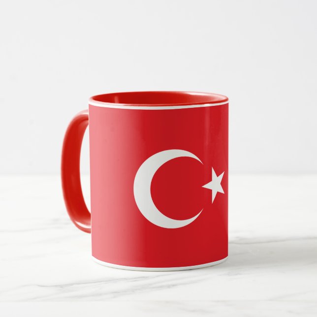Kombination Mugg i Turkiet Flagga (Framsida vänster)