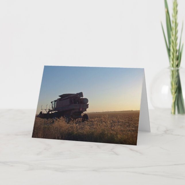 Kombinera vid solnedgång kort (Framsida)