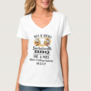 Kombinerad Bachelor/Bachelorette BBQ Party T Shirt