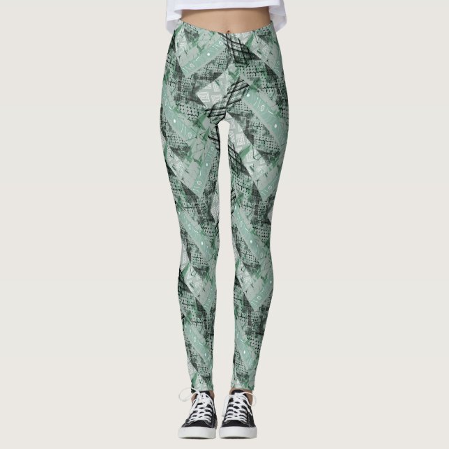 Kombinerad, etnisk, afrikansk leggings (Framsida)
