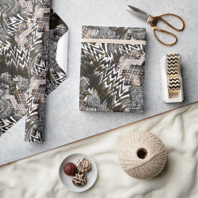 Kombinerad, etnisk, afrikansk . presentpapper (Hantverk)