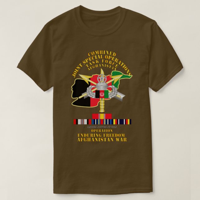 Kombinerad Speciell insatsstyrka OEF Afghanistan T Shirt (Design framsida)