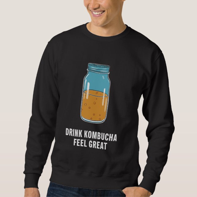 Kombucha Benefits Brewer Maker Tea Älskare 3 Lång Ärmad Tröja (Framsida)