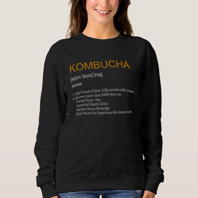 Kombucha Definition Boch Tea T Shirt (Framsida)