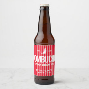 Kombucha-etikett för köksbrytning ölflaska etikett