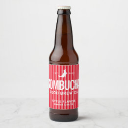 Kombucha Kitchen Brew-etikett design Ölflaska Etikett