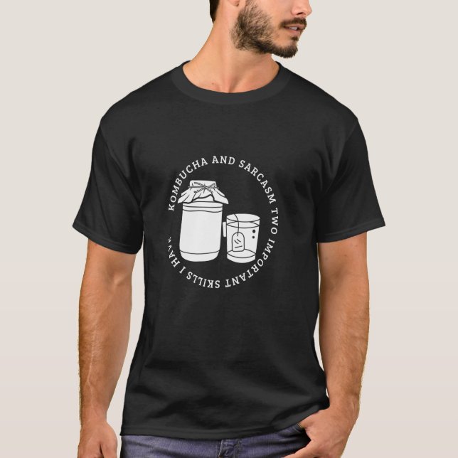 Kombucha och Sarcasm Rollig Kombucha T Shirt (Framsida)