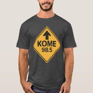 KOME 98.5 FM Road Sign Retro T-Shirt - Gult Diam