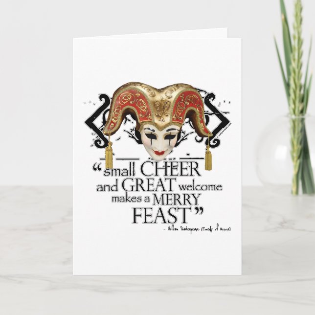 Komedi av felfestmåltidcitationstecknet kort (Framsida)