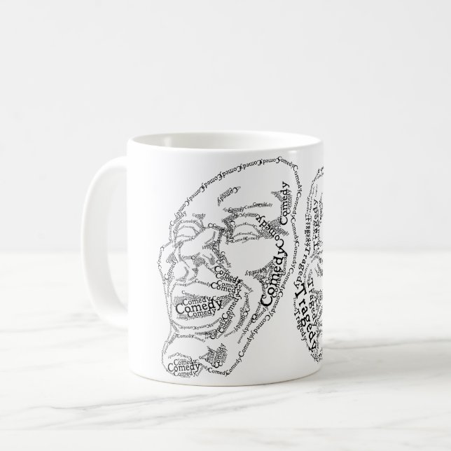 Komedi och tragedi kaffemugg (Framsida vänster)