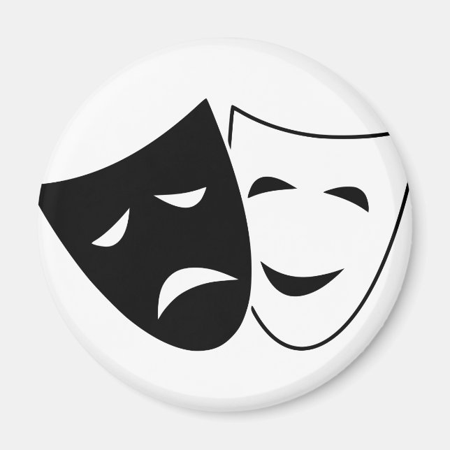 Komedi och tragedi magnet (Framsidan)