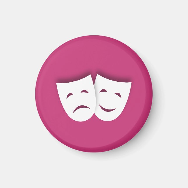 Komedi och tragedi magnet (Framsidan)