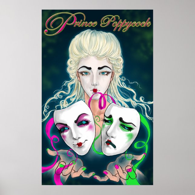 Komedi och tragedi Poster (Framsidan)