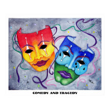 Komedi och tragedi Skriv ut