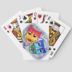 Komedi och tragedi spel kort