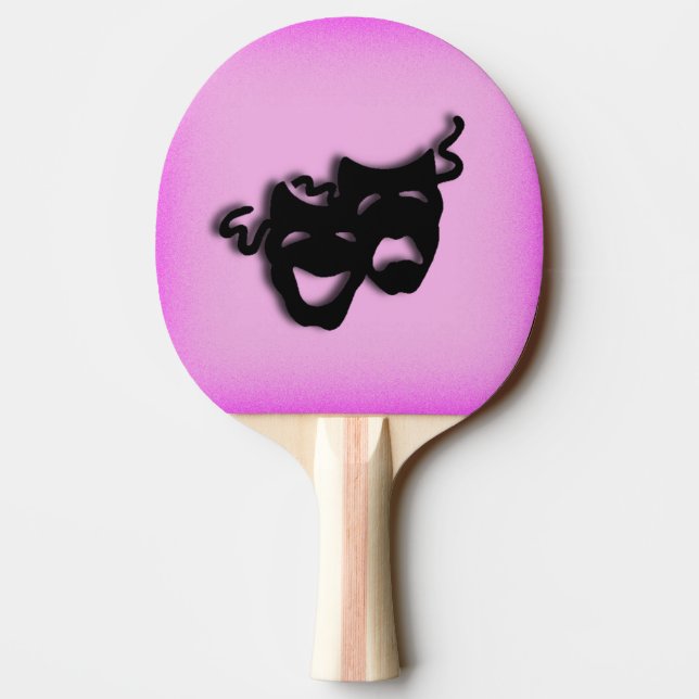 Komedi och tragedi teater rosa pingisracket (Baksidan)