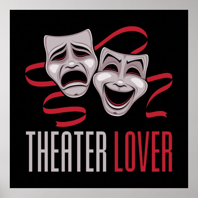 Komedi Och Tragedi Teaterälskare Poster (Framsidan)