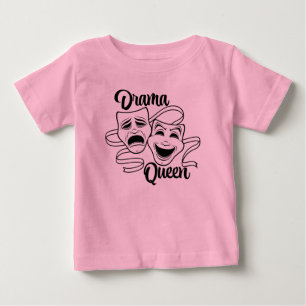 Komedi och tragedi Theater Mask Drama Queen Black T Shirt