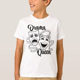 Komedi och tragedi Theater Mask Drama Queen Black T Shirt