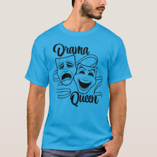 Komedi och tragedi Theater Mask Drama Queen Black T Shirt