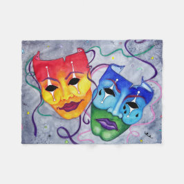 Komedi- och tragedifilt fleecefilt