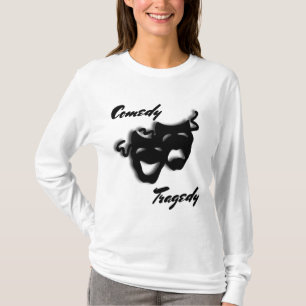 Komedi och tragedimasker teater långärmad t-shirt