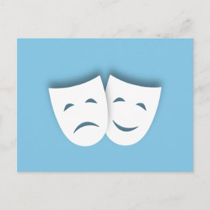 Komedi- och tragedimasker vykort