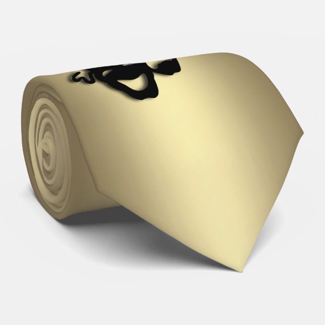 Komedi- och tragediteaterguld slips (Rullad)