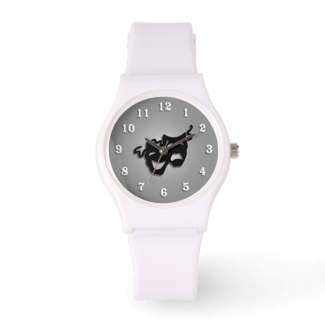 Komedi och Tragedy Theater Masks Armbandsur (Framsida)