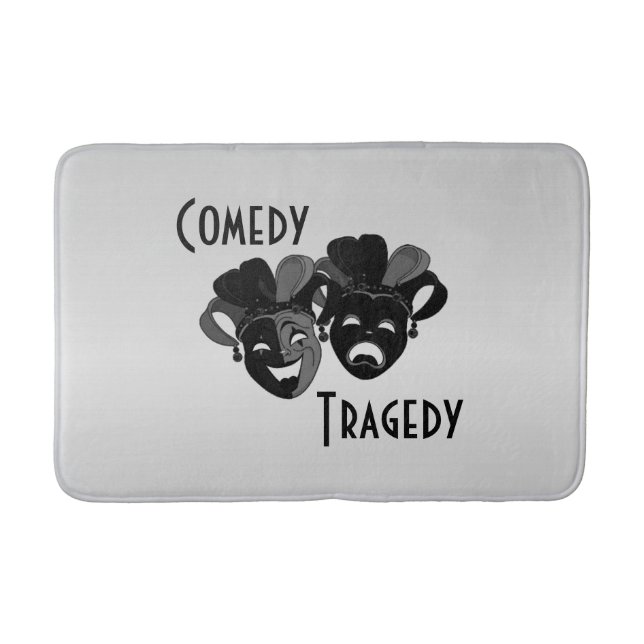 Komedi och Tragedy Theater Masks Badrumsmatta (Framsidan)