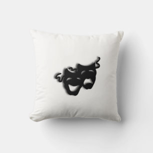 Komedi och Tragedy Theater Masks Kudde