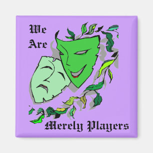 KOMEDI- & TRAGEDIDRAMAT MASKERAR THEATREmagneten Magnet