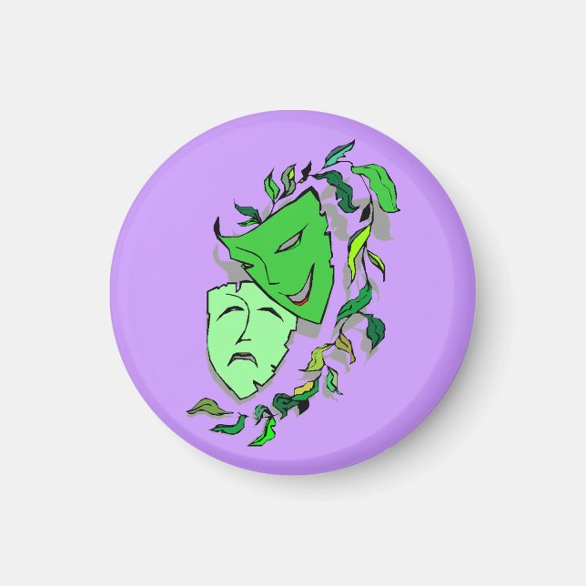 KOMEDY & TRAGEDY DRAMA MASKS-THEATER ARTS MAGNET! MAGNET (Framsidan)