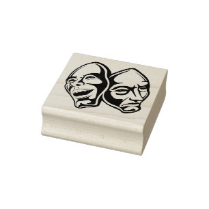 Komedy Tragedy-teatermasker maskerad dödliv Stämpel
