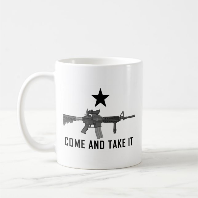 Komen M4 och tar det - muggen Kaffemugg (Vänster)