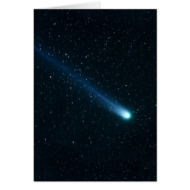 Komet i Night Himlar Hälsningskort (Framsidan)