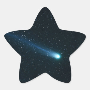 Komet i Night Himlar Stjärnformat Klistermärke